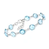 Ross-simons Sky Blue Topaz Bracelet In Sterling Silver In Blue
