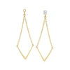Ross-simons 14kt Yellow Gold V-shaped Chandelier Earring Jackets In White