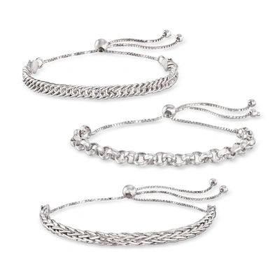 Ross-simons Sterling Silver Jewelry Set: Multi-link Bolo Bracelets