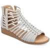 Journee Collection Delilah Wedge Sandal In Grey