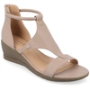 Journee Collection Journee Trayle Wedge Sandal In Brown