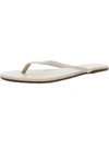 TKEES FOUNDATIONS WOMENS FAUX LEATHER TOE-POST FLIP-FLOPS