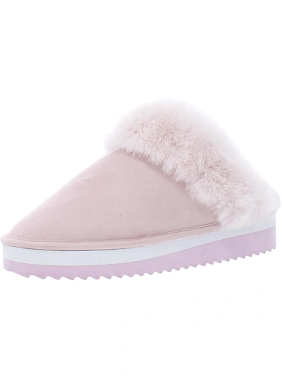 Circus By Sam Edelman Eliza Womens Faux Fur Lined Cozy Scuff Slippers In Pink