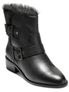 COLE HAAN NEELA WOMENS SLIP ON LEATHER ANKLE BOOTS