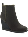 Sun + Stone Camillia F Womens Faux Suede Ankle Wedge Boots In Multi