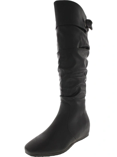 Baretraps Sable Womens Wide Calf Tall Knee-high Boots In Black
