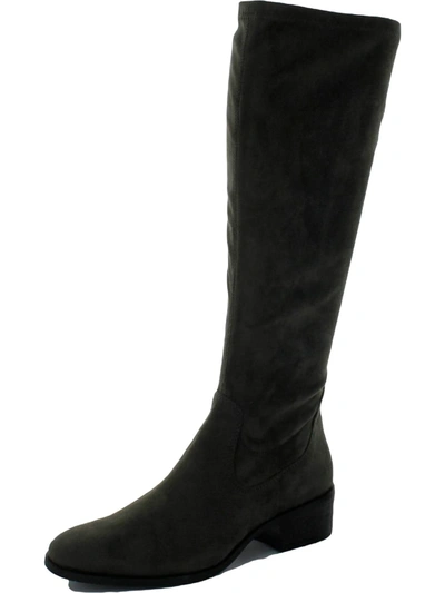 Kenneth Cole Reaction Salt Ttk Womens Faux Suede Riding Knee-high Boots In Grey