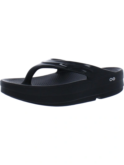 Oofos Oomega Oolala Flip Flop In Black