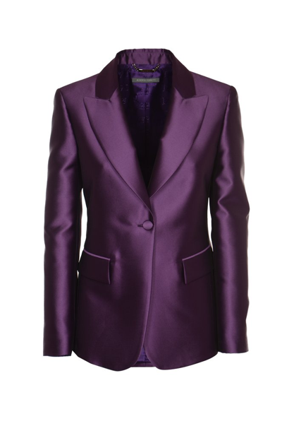 Alberta Ferretti Single-buttoned Blazer In Violet