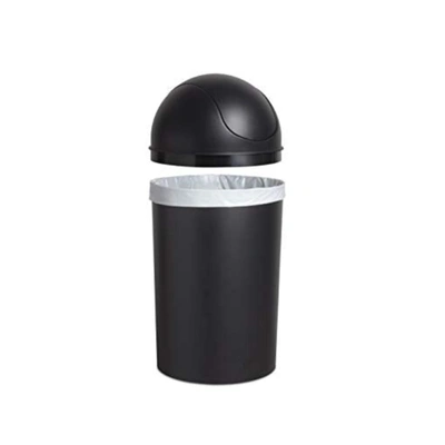 Umbra Grand Swing Top Garbage Large Capacity 10 Gallon Kitchen Trash Can In Black