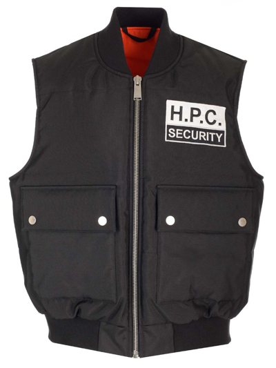 Heron Preston H.p.c. Security Zipped Gilet In Black