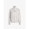 Varley Womens Garcia Zip-through Stretch-jersey Sweatshirt Ivory Marl