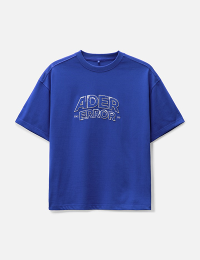 Ader Error Logo Applique T-shirt In Blue