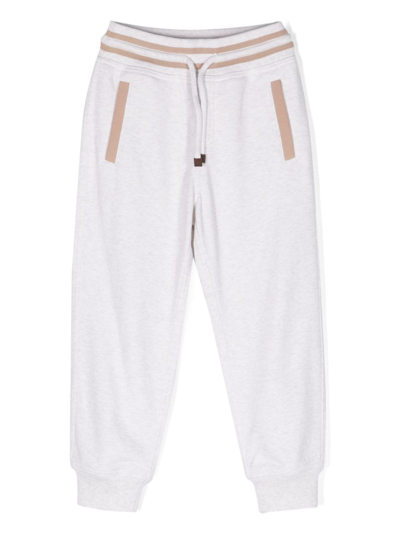 Brunello Cucinelli Kids' French Terry Cotton Sweatpants (4-12 Years) In 中性色