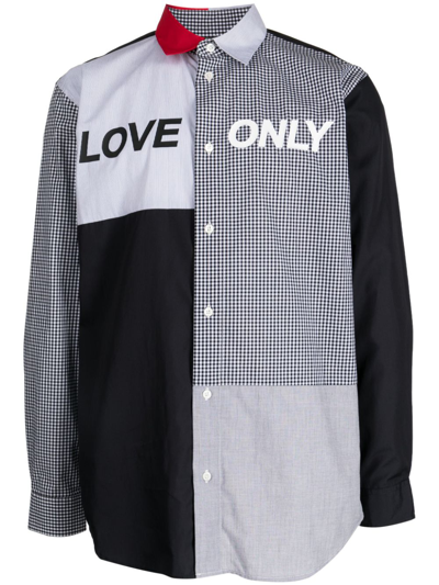 Ports V Love Only Patchwork-design Shirt In Blue