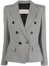 ALEXANDRE VAUTHIER CHECK-PRINT DOUBLE-BREASTED BLAZER