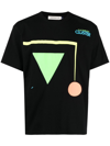 Undercover Geometric-print Cotton T-shirt In Black