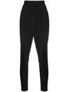 Dolce & Gabbana High-waist Slim-cut Trousers In Schwarz