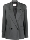 DOROTHEE SCHUMACHER DOUBLE-BREASTED VIRGIN WOOL-BLEND BLAZER