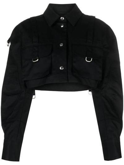 OFF-WHITE CROPPED COTTON JACKET