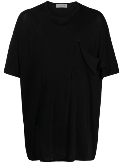 Yohji Yamamoto Round-neck Cotton T-shirt In Black