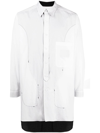Yohji Yamamoto Reversible Cotton Shirt In Weiss