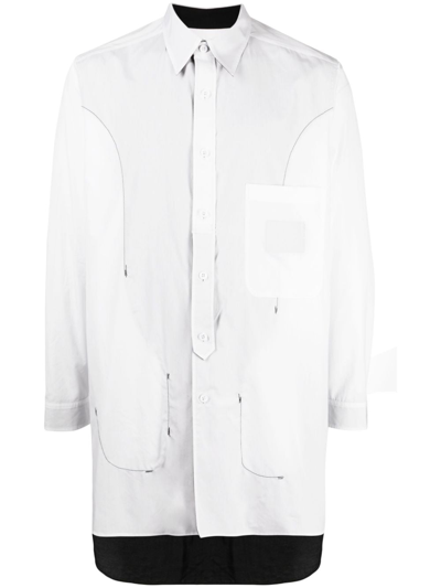 Yohji Yamamoto Reversible Cotton Shirt In Weiss