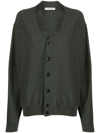 Lemaire Twisted Wool-blend Cardigan In Grün