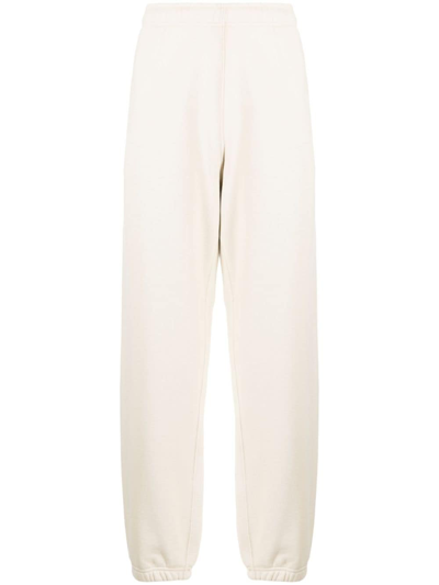 Stone Island Logo-appliqué Cotton Track Trousers In Nude