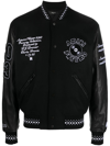 Amiri Eagle-patch Wool-blend And Leather Varsity Jacket In Schwarz