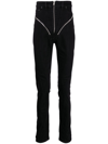 Mugler 'high Waist Zipped Spiral Jeans' In Schwarz