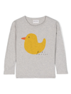 Bobo Choses Rubber Duck Long-sleeve T-shirt In Grau
