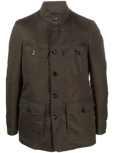 Tom Ford Four-pocket Shirt Jacket In Green