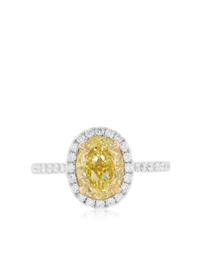Hyt Jewelry 18kt Weissgoldring Mit Diamanten In Silver