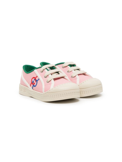 Gucci Kids' 1977 Tennis Double G Trainers In Pink