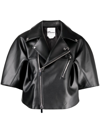 Noir Kei Ninomiya Zipped Short-sleeve Jacket In Black
