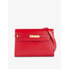 Saint Laurent Womens Rouge Eros Manhattan Small Leather Top-handle Bag In Rouge Eros