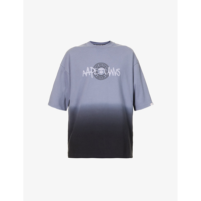 Aape Mens Light Grey Dope Logo-print Cotton-jersey T-shirt