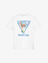 Casablanca Cotton Crew Neck T-shirt With Graphic Print In La Joueuse
