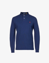 Polo Ralph Lauren Long-sleeved Polo Shirt With Classic Collar In Newport Navy