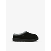 Ugg Black Tasman Ii Contrast-stitch Suede Slippers 2-7 Years Eur 26 / 8.5 Uk In Black
