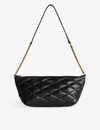 Saint Laurent Sade Mini Quilted Leather Shoulder Bag In Black/gold