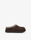 UGG UGG BOYS DARK BROWN KIDS TASMAN II CONTRAST-STITCH SUEDE SLIPPERS 6-7 YEARS