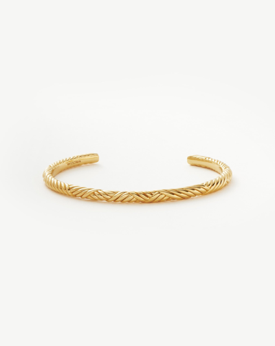 Missoma Wavy Ridge 开口式手链 In 18ct Gold Plated