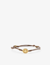 LA MAISON COUTURE LA MAISON COUTURE X NIIN GAIA WAX CORD AND ROSE GOLD-PLATED BRASS BRACELET