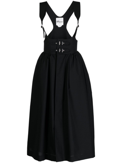 Noir Kei Ninomiya Sleeveless Buckled Midi Dress In Black