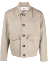 AMI ALEXANDRE MATTIUSSI POINTED-COLLAR BUTTONED JACKET