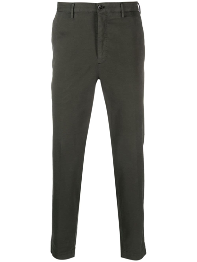 Incotex Low-rise Straight-leg Trousers In Green