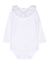 Douuod Ruffle-collar Cotton Body In White