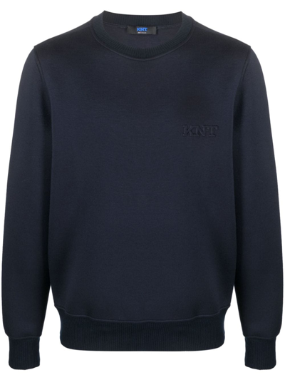 Kiton Crew-neck Long-sleeve Sweatshirt In Blue